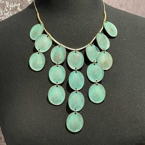St. Thomas Turquoise Metal Necklace